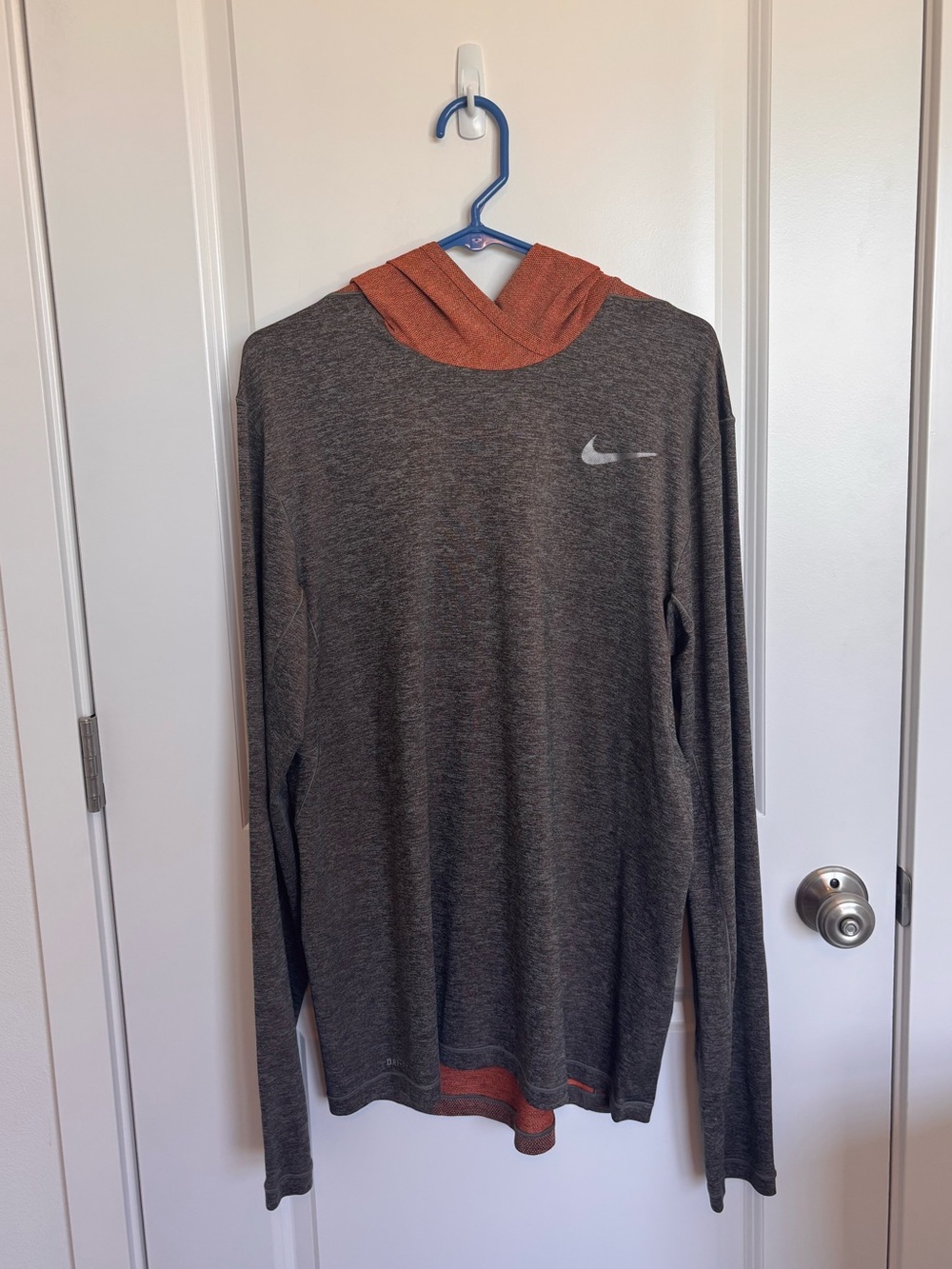 Nike Brown Orange Pullover Shirt Hood